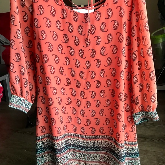 Peach boho dress - Picture 2 of 5